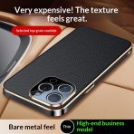LuxeShield Gold Frame Leather Case for iPhone 15 / 16 / 17 Series - Image 6