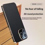 LuxeShield Gold Frame Leather Case for iPhone 15 / 16 / 17 Series