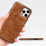 Vintage Leather Card Holder Case for iPhone 15 / 16 / 17 Series