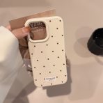 Korean Ins Polka Dot Case for iPhone – Cute Soft Silicone Cover with Pearl Dots | 15 / 16 / 17 - Image 3