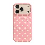 Cute Polka Dot MagSafe Case for iPhone – Soft Pastel Cover with Magnetic Ring | 15 / 16 / 17 - Image 6