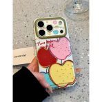 Dopamine Apple Graffiti Case for iPhone – Cute Colorful Aesthetic Cover with Bold Fruit Art | 15 / 16 / 17 - Image 3