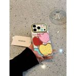 Dopamine Apple Graffiti Case for iPhone – Cute Colorful Aesthetic Cover with Bold Fruit Art | 15 / 16 / 17 - Image 2