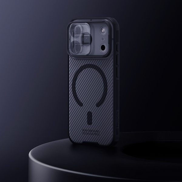 CamShield Pro MagSafe Case for iPhone 17 / 17 Pro / 17 Pro Max – Carbon Fiber Rugged Cover with Sliding Camera Lens Protector