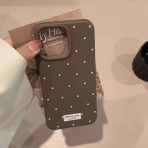 Korean Ins Polka Dot Case for iPhone – Cute Soft Silicone Cover with Pearl Dots | 15 / 16 / 17 - Image 4