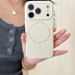 Liquid Silicone MagSafe Case for iPhone 17 / 17 Air / 17 Pro / 17 Pro Max – Soft-Touch Full Cover with Magnetic Ring