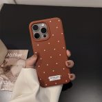 Korean Ins Polka Dot Case for iPhone – Cute Soft Silicone Cover with Pearl Dots | 15 / 16 / 17 - Image 10