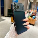 Frosted Matte Case for iPhone with Built-in Lens Protector – Anti-Glare Slim Cover with Metallic Edges | 15 / 16 / 17 - Image 6