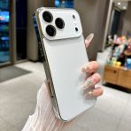Frosted Matte Case for iPhone with Built-in Lens Protector – Anti-Glare Slim Cover with Metallic Edges | 15 / 16 / 17 - Image 2