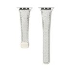 Genuine Leather Apple Watch Band with Magnetic Buckle – Slim Litchi-Texture Strap for Apple Watch (38–49mm) - Image 9