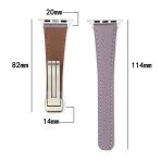 Genuine Leather Apple Watch Band with Magnetic Buckle – Slim Litchi-Texture Strap for Apple Watch (38–49mm) - Image 4