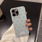 Korean Ins Polka Dot Case for iPhone – Cute Soft Silicone Cover with Pearl Dots | 15 / 16 / 17 - Image 8