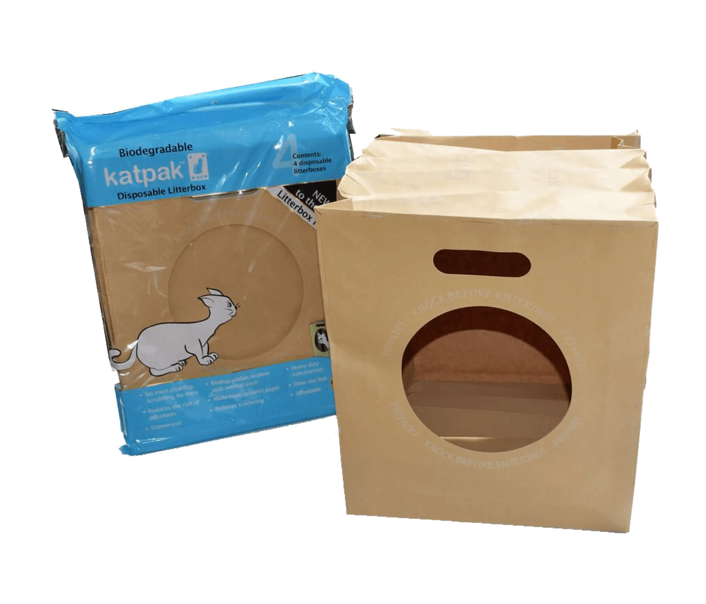 KatPak Disposable Cat Litter Box — Biodegradable, 4 Pack - Image 4