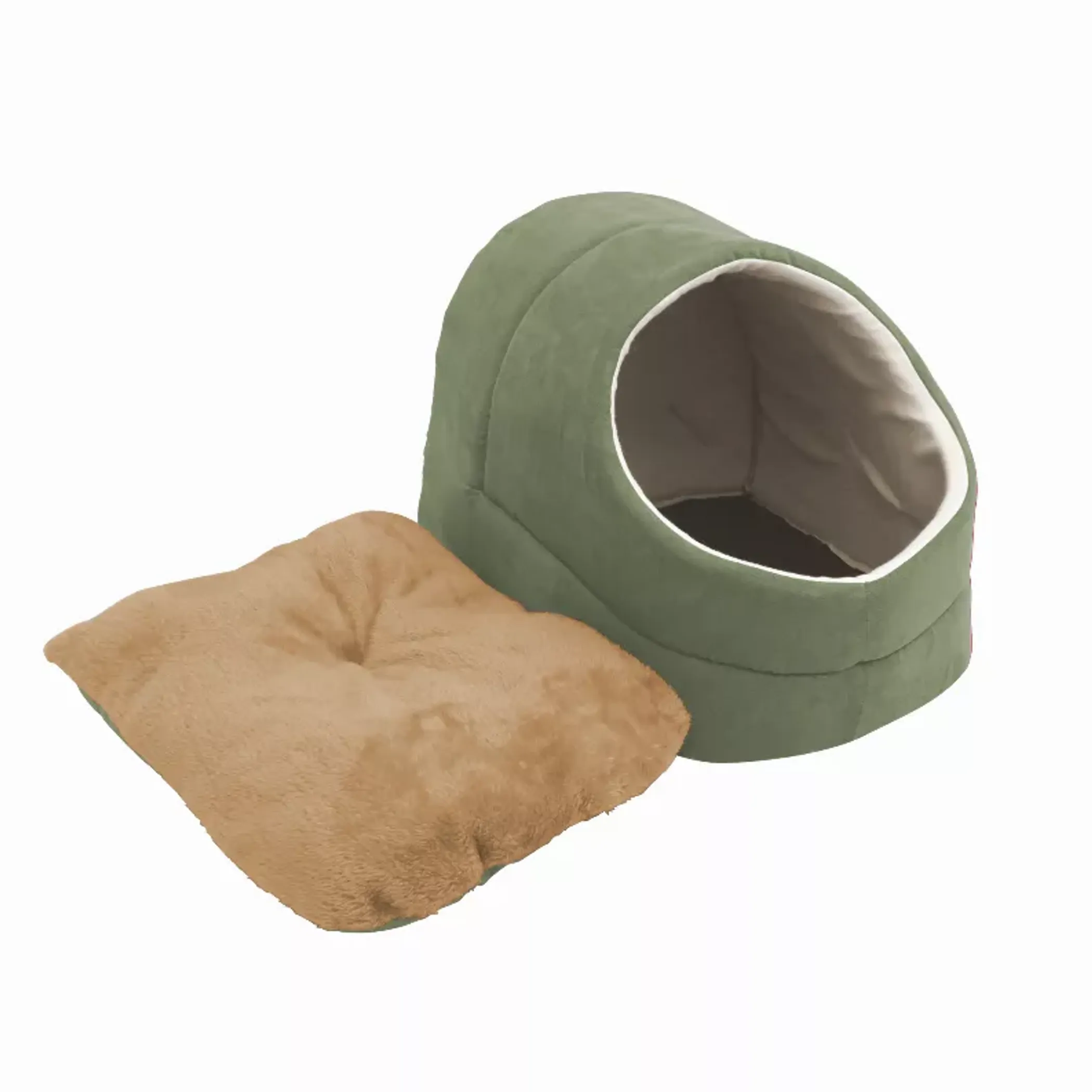 GOOPAWS Covered Cat Cave Bed — Faux Suede, Washable - Image 5