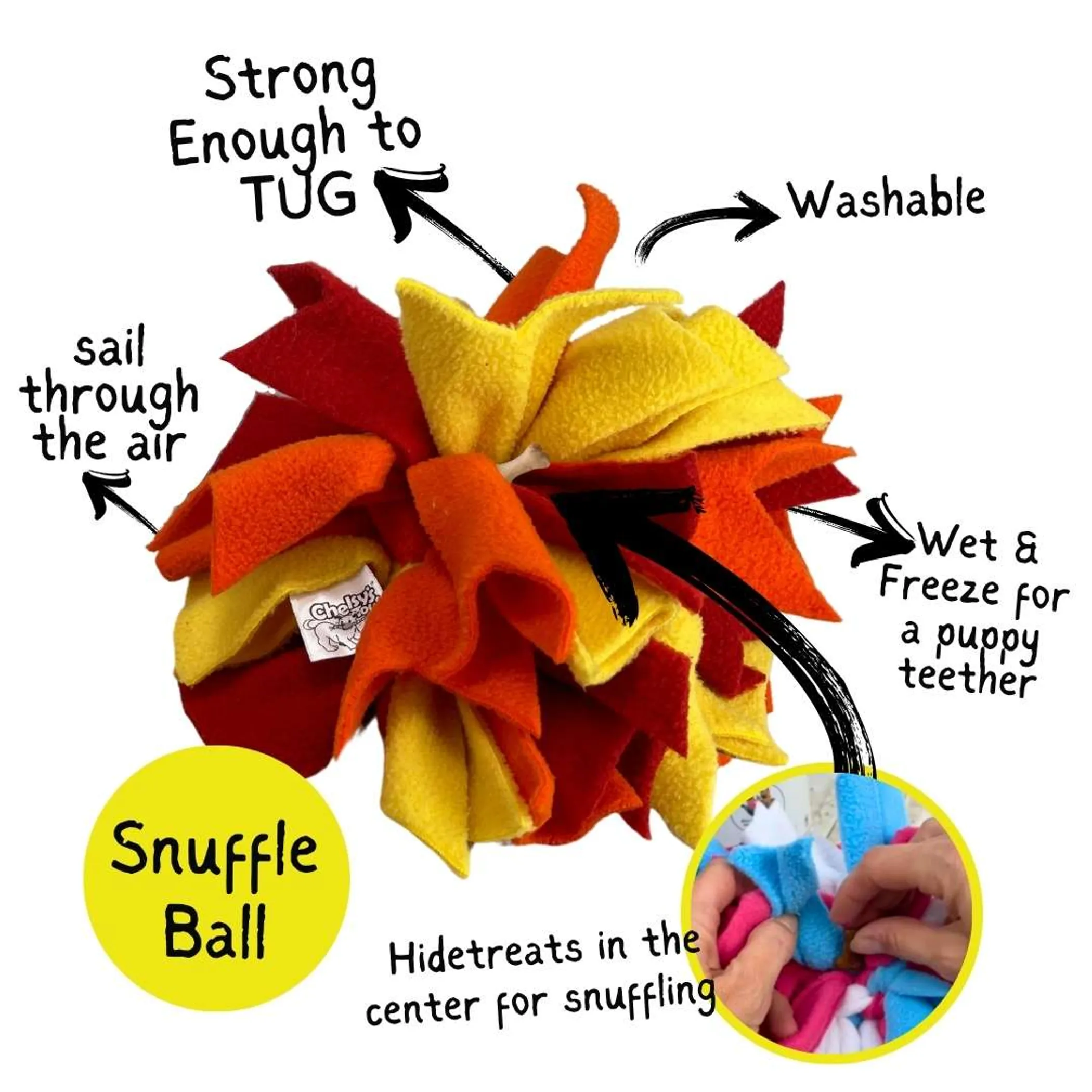 3-in-1 Dog Enrichment Tube — Tug, Treat Puzzle, Snuffle - Image 4