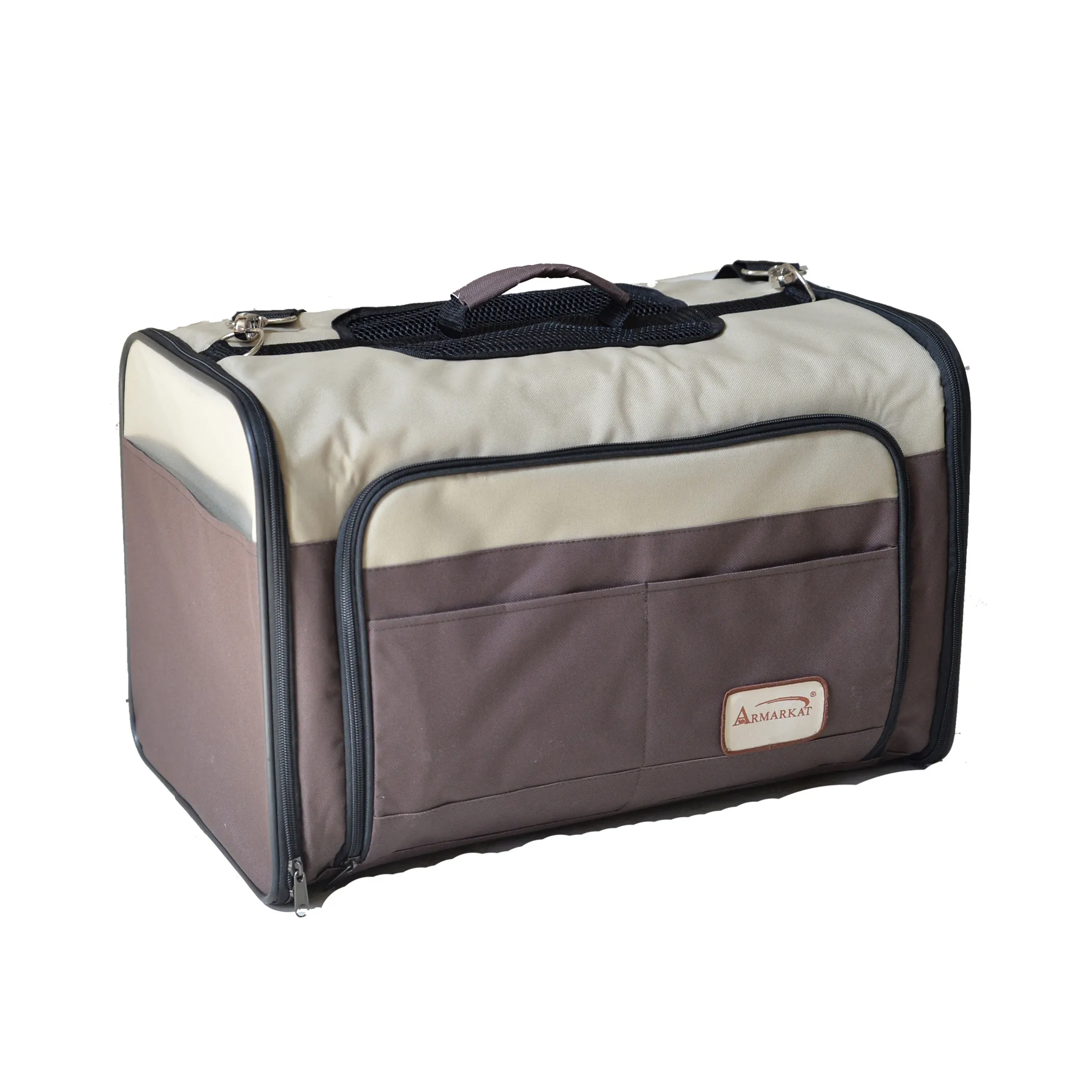 Armarkat Soft-Sided Pet Carrier — Expandable Canopy, Folds Flat