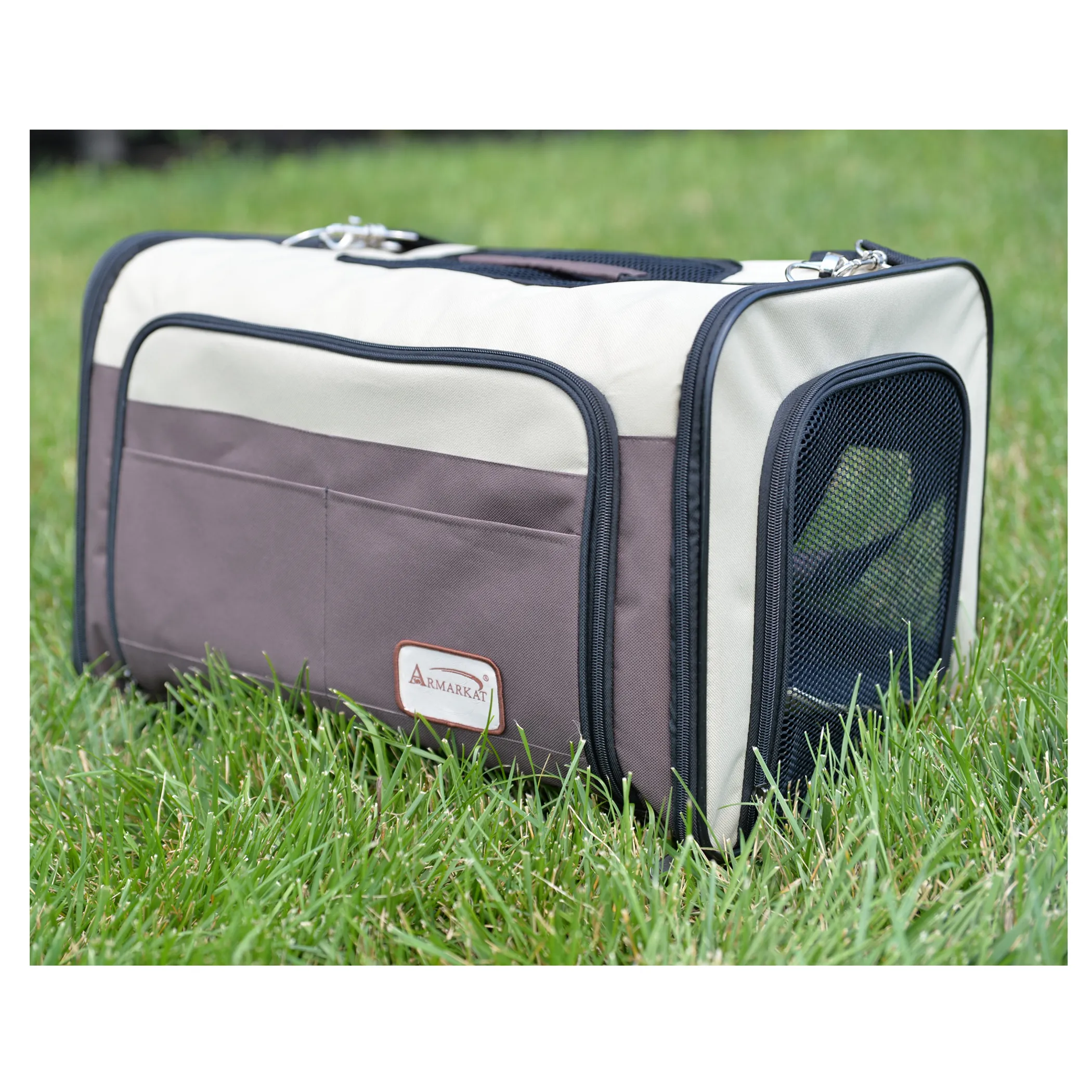 Armarkat Soft-Sided Pet Carrier — Expandable Canopy, Folds Flat - Image 2