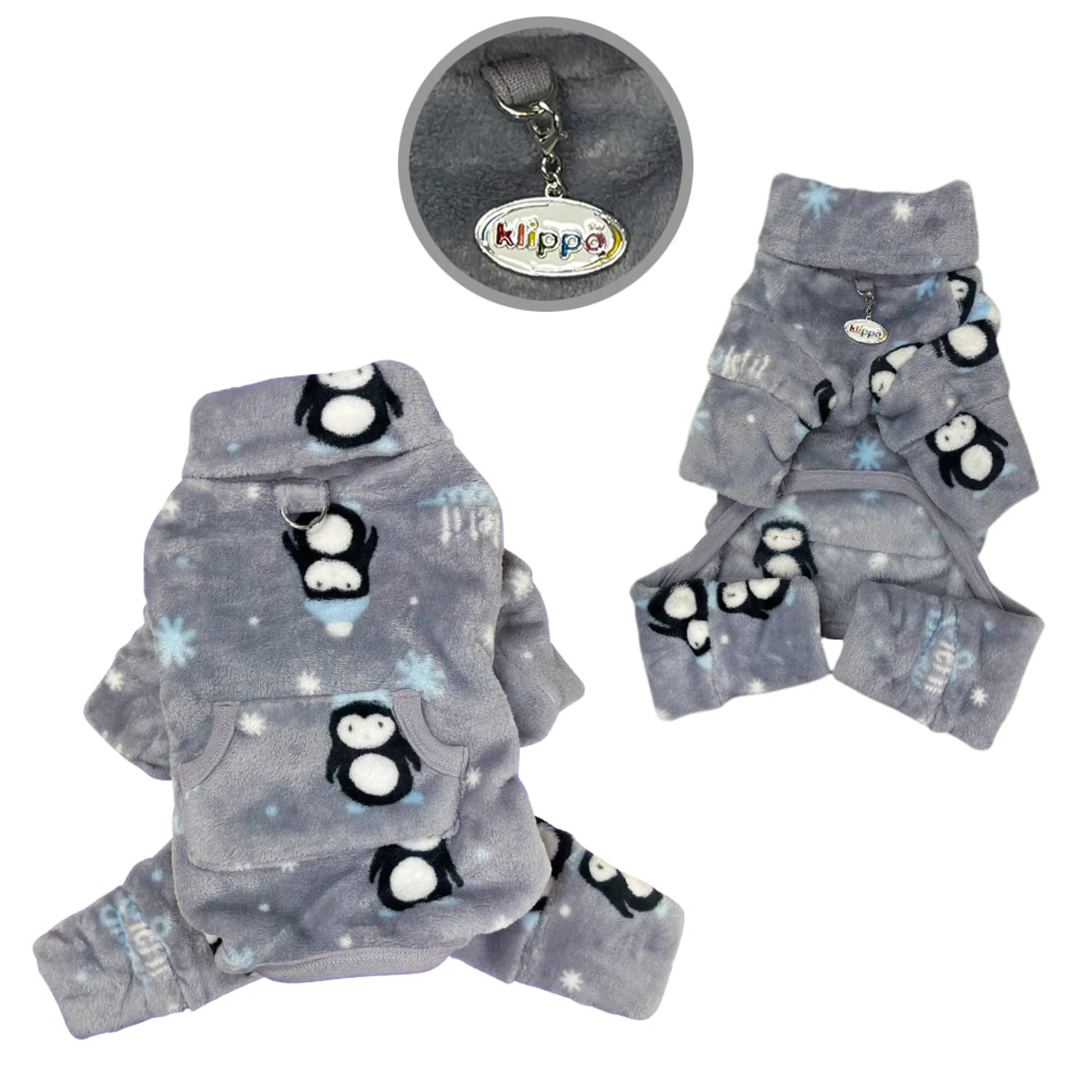 Klippo Plush Penguin Dog Pajamas — Turtleneck, with Pocket - Image 2