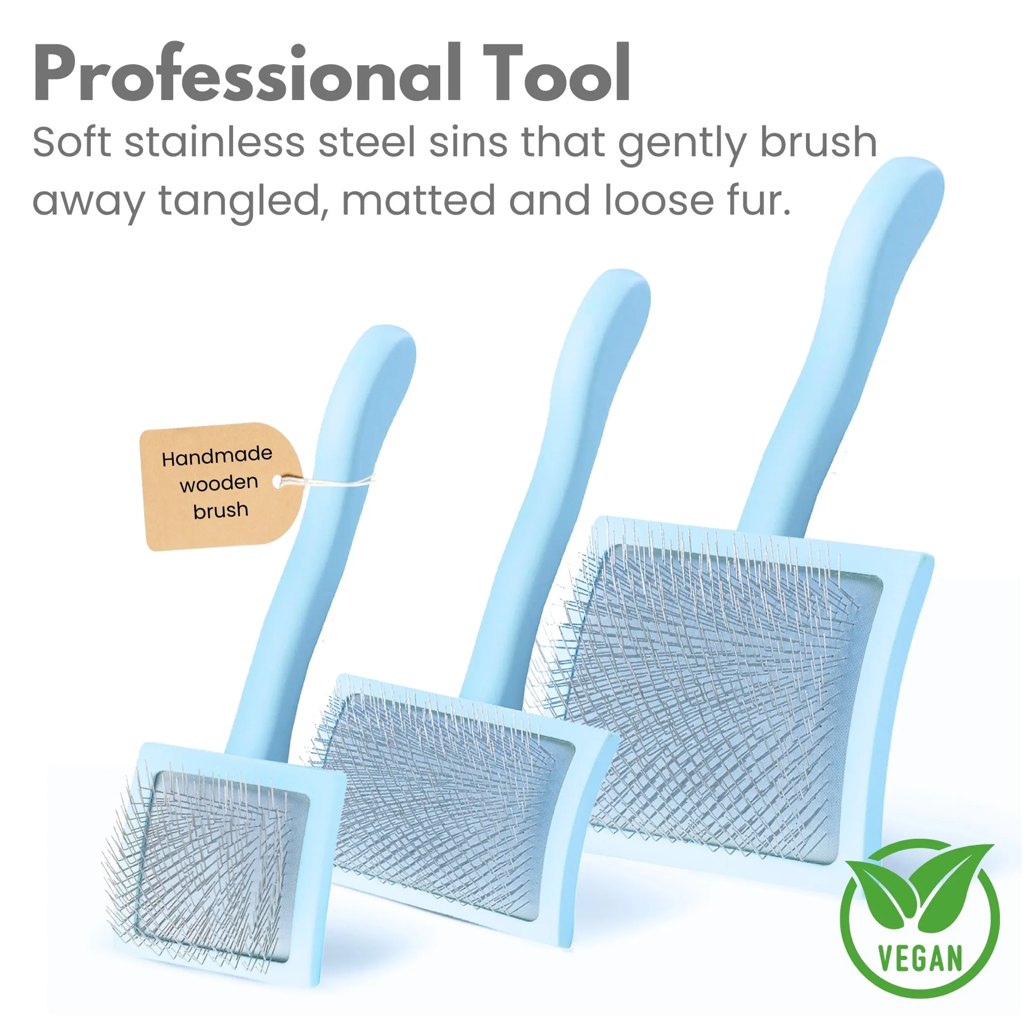 Curved Slicker Brush, Large — Three Pack for Groomers - Image 4