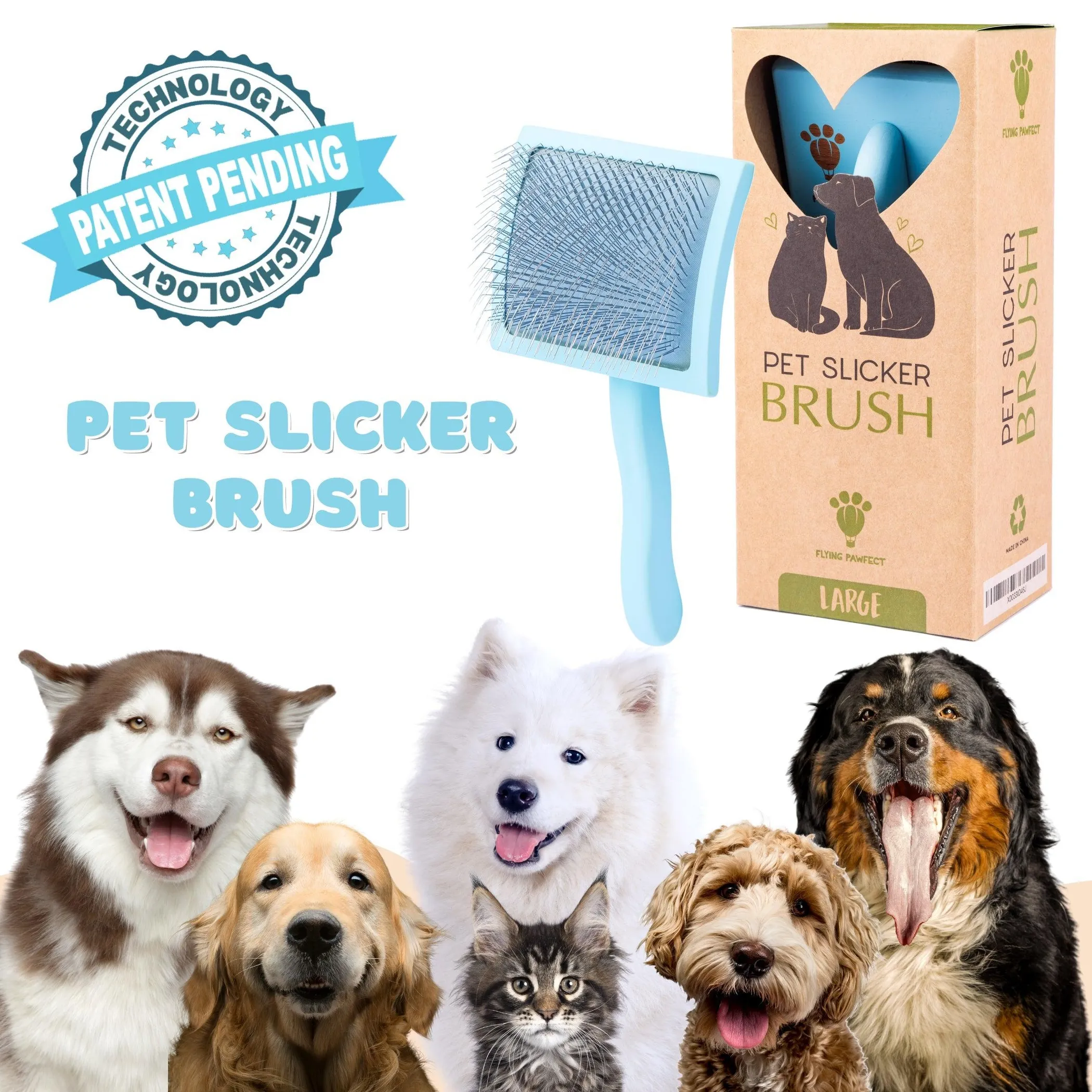 Curved Slicker Brush, Large — Three Pack for Groomers - Image 5