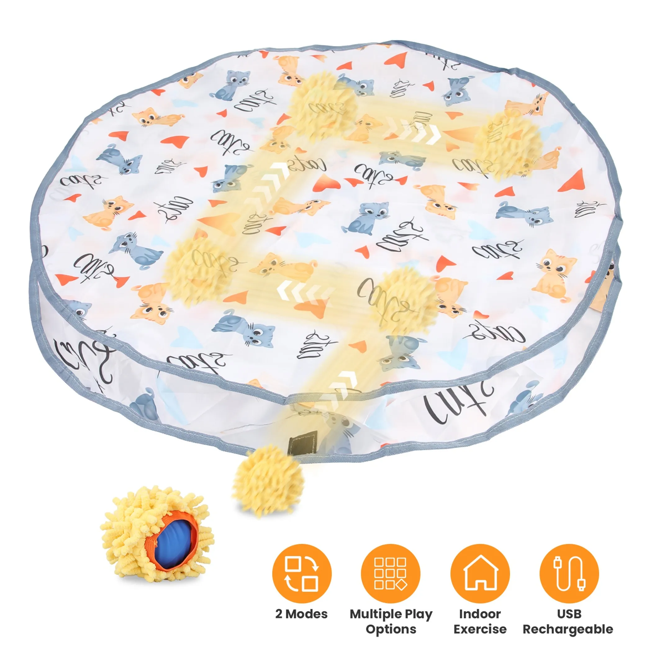 Motion-Activated Rolling Cat Toy Ball — Rechargeable, 2 Play Modes - Image 3