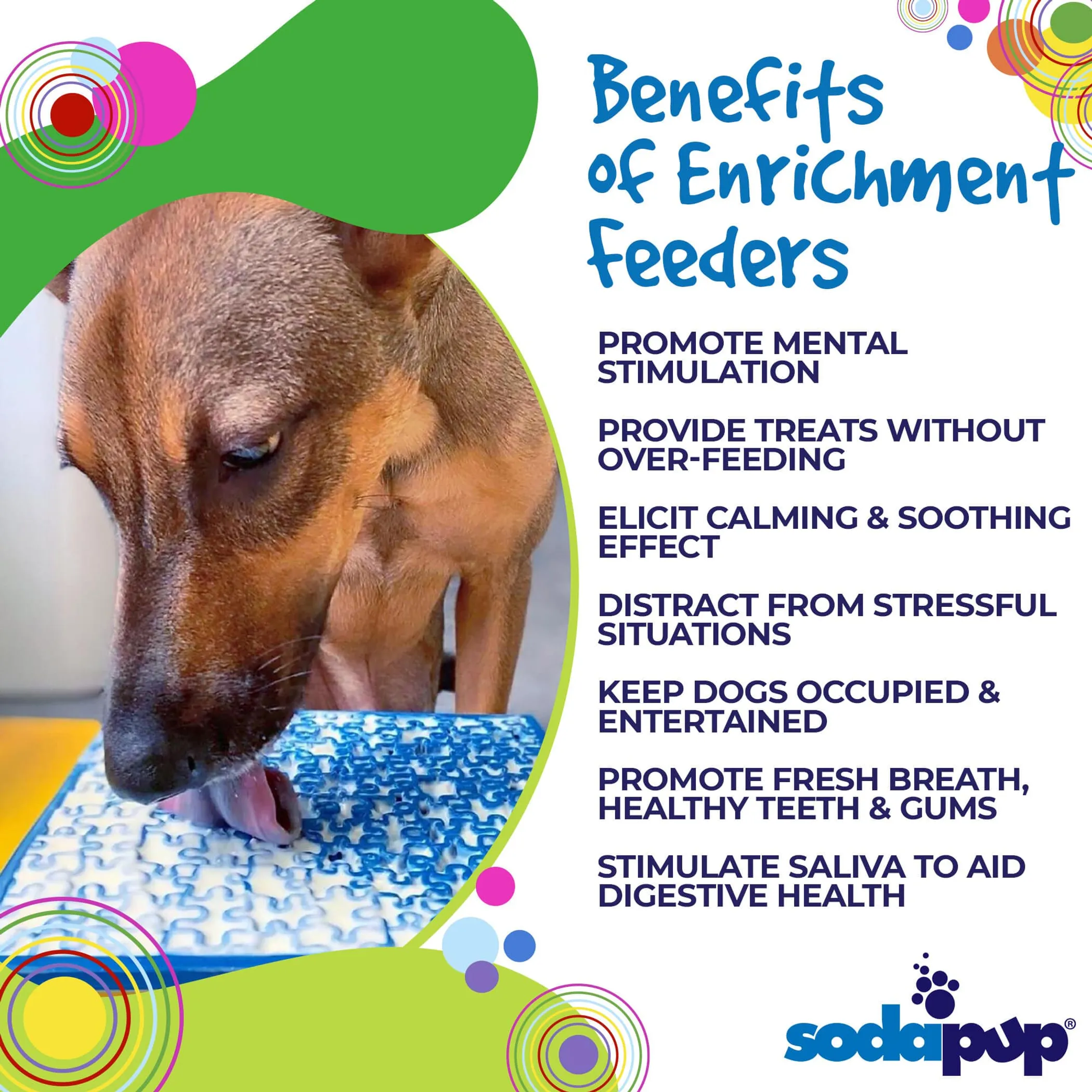 SodaPup Jigsaw Enrichment Lick Mat for Dogs & Cats — Made in USA - Image 3