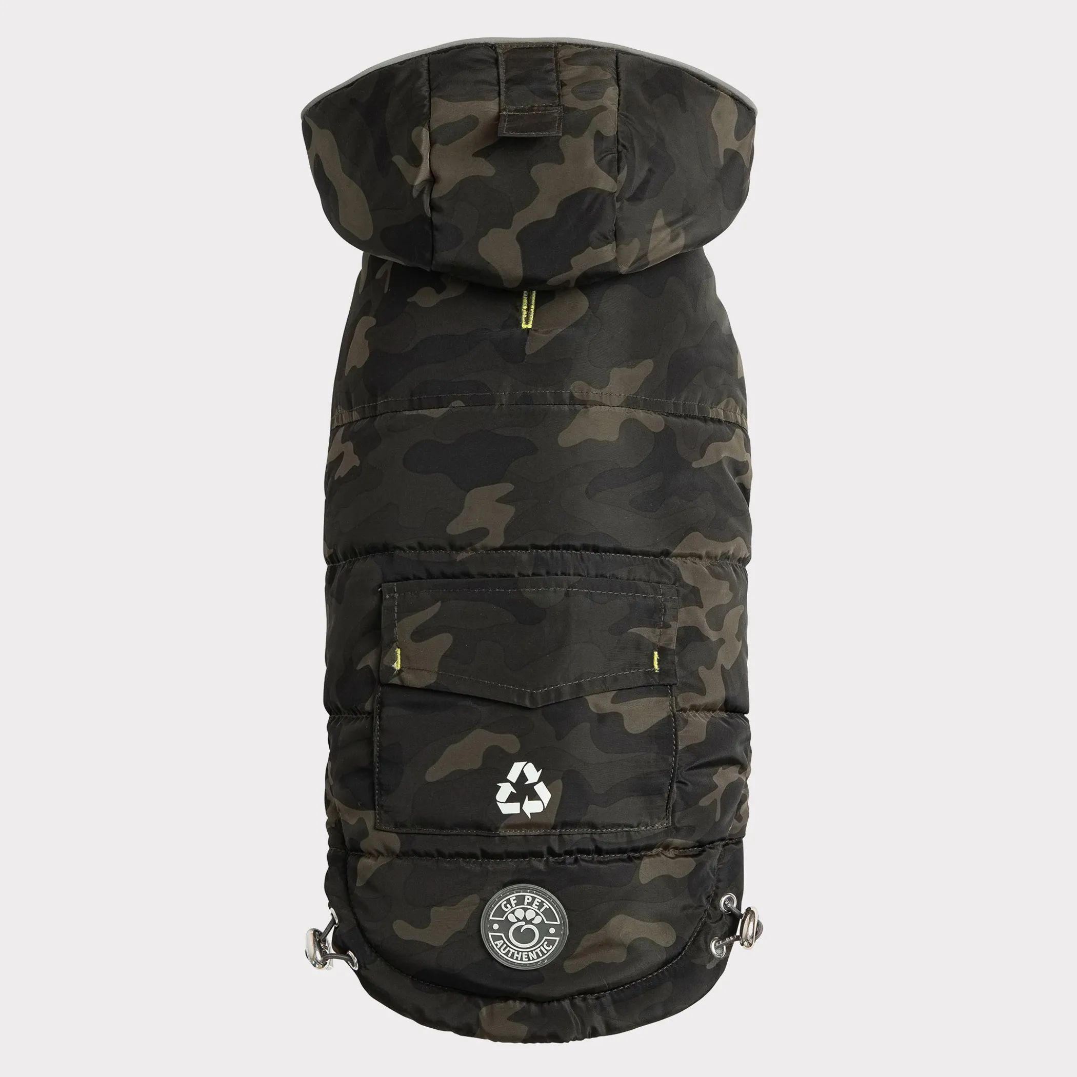GF PET Recycled Dog Parka — Reflective, Hooded, 2XS–4XL