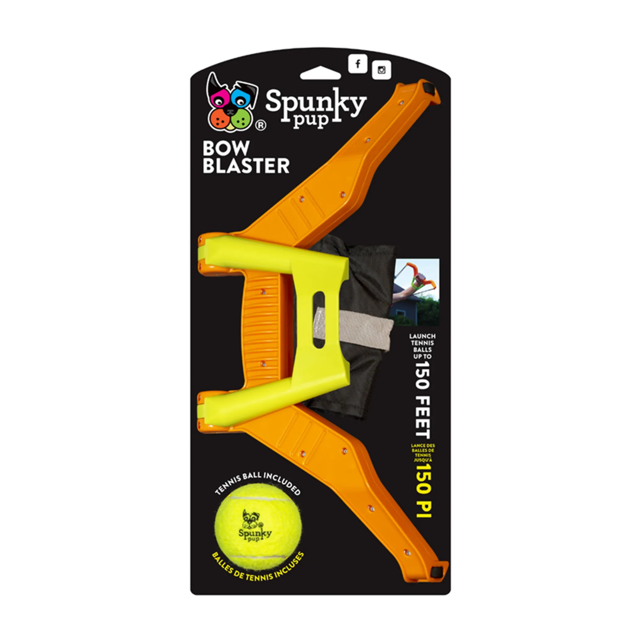 Spunky Pup Bow Blaster Ball Launcher — Ball Included